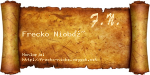 Frecko Niobé névjegykártya